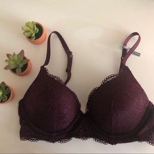 Aerie Happy Plunge Push Up Bra